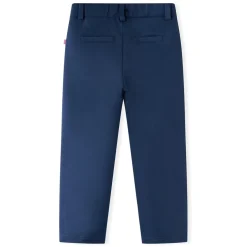 vidaXL Kinderbroek met zwarte bies 104 marineblauw
