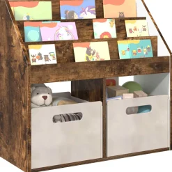 vidaXL Kinderen Boekenkast Grijs Sonoma 60 x 29,5 x 69 cm Bewerkt hout