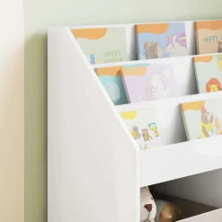 vidaXL Kinderen Boekenkast Hoogglans wit 72,5 x 29,5 x 69 cm