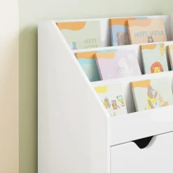 vidaXL Kinderen Boekenkast met lade Hoogglans wit 60 x 29,5 x 69 cm