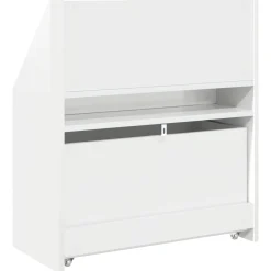 vidaXL Kinderen Boekenkast met lade Hoogglans wit 60 x 29,5 x 69 cm
