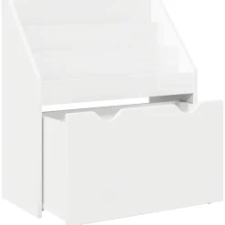vidaXL Kinderen Boekenkast met lade Hoogglans wit 60 x 29,5 x 69 cm