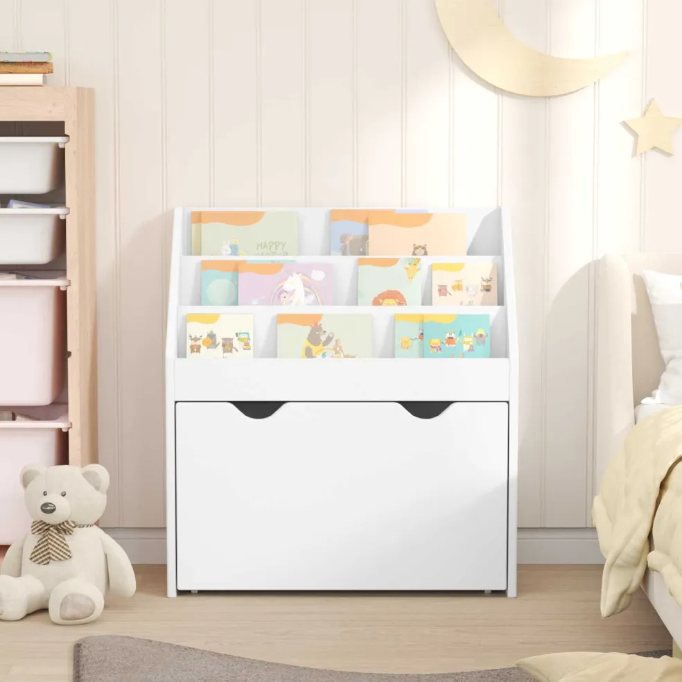 vidaXL Kinderen Boekenkast met lade Wit 60 x 29,5 x 69 cm Bewerkt hout