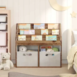 vidaXL Kinderen Boekenkast Oudhout 72,5 x 29,5 x 69 cm Bewerkt hout