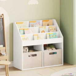 vidaXL Kinderen Boekenkast Wit 72,5 x 29,5 x 69 cm Bewerkt hout