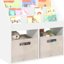 vidaXL Kinderen Boekenkast Wit 72,5 x 29,5 x 69 cm Bewerkt hout