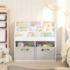 vidaXL Kinderen Boekenkast Wit 72,5 x 29,5 x 69 cm Bewerkt hout
