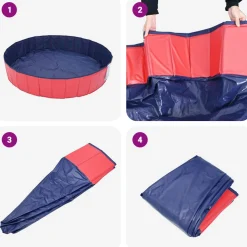 vidaXL Kinderen Zwembad Ø 160 x 30 cm Rond voor Rood en blauw
