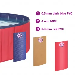 vidaXL Kinderen Zwembad Ø 160 x 30 cm Rond voor Rood en blauw