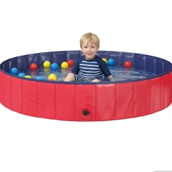 vidaXL Kinderen Zwembad Ø 160 x 30 cm Rond voor Rood en blauw