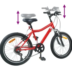 vidaXL Kinderfiets 20 Inch 6-Snelheid voor 6-11 jaar oud Rood