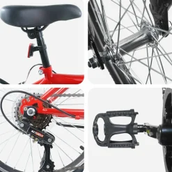 vidaXL Kinderfiets 20 Inch 6-Snelheid voor 6-11 jaar oud Rood