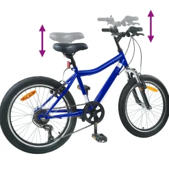 vidaXL Kinderfiets 20 Inch 6-Snelheid voor 6-11 jaar oud Donkerblauw