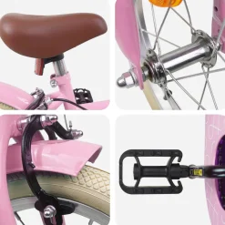 vidaXL Kinderfiets 12 Inch voor 2-4 jaar oud Lichtroze
