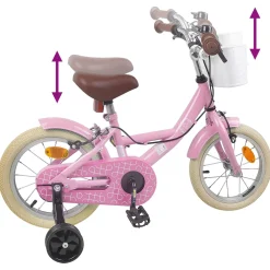 vidaXL Kinderfiets 12 Inch voor 2-4 jaar oud Lichtroze