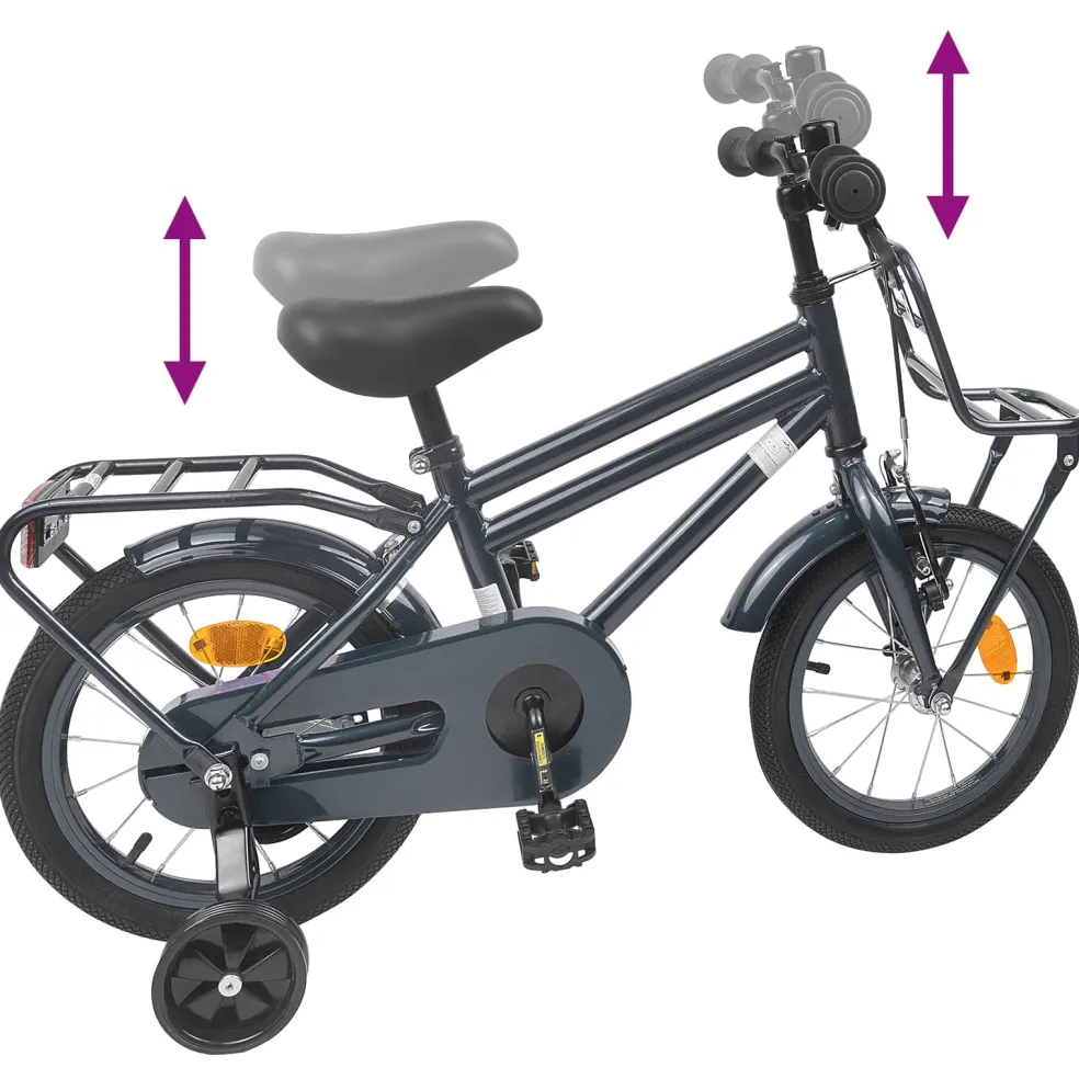 vidaXL Kinderfiets 12 Inch voor 2-4 jaar oud Geel