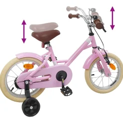 vidaXL Kinderfiets 12 Inch voor 2-4 jaar oud Lichtroze