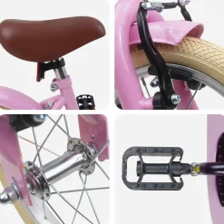 vidaXL Kinderfiets 12 Inch voor 2-4 jaar oud Lichtroze
