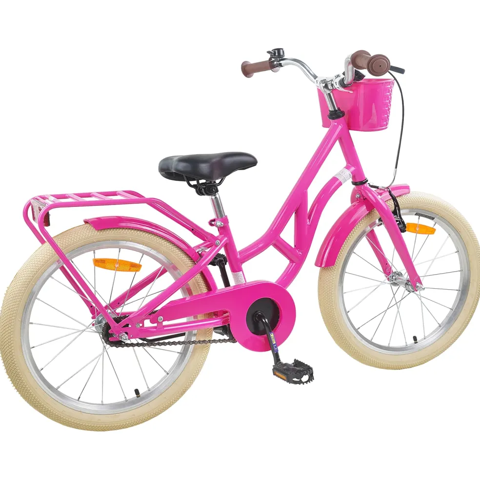 vidaXL Kinderfiets 20 Inch voor 6-11 jaar oud Donkerroze