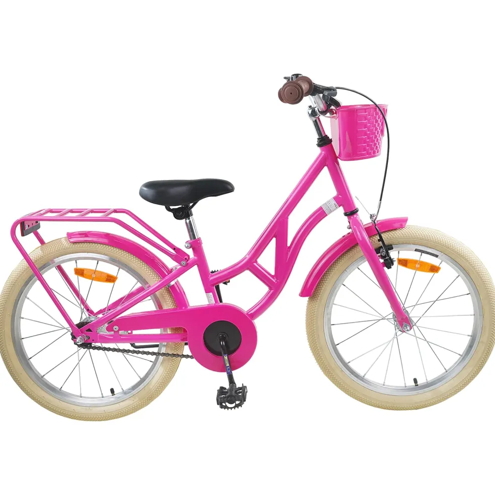vidaXL Kinderfiets 20 Inch voor 6-11 jaar oud Donkerroze