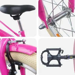 vidaXL Kinderfiets 20 Inch voor 6-11 jaar oud Donkerroze