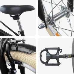 vidaXL Kinderfiets 20 Inch voor 6-11 jaar oud Zwart