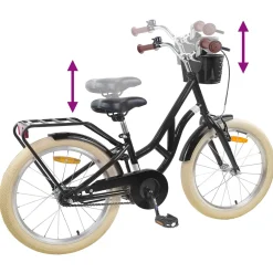 vidaXL Kinderfiets 20 Inch voor 6-11 jaar oud Zwart