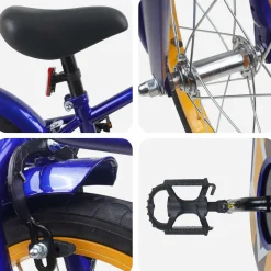 vidaXL Kinderfiets 16 Inch voor 4-6 jaar oud Donkerblauw