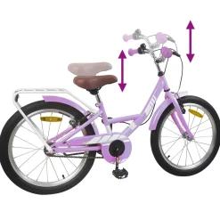 vidaXL Kinderfiets 18 Inch voor 5-7 jaar Paars
