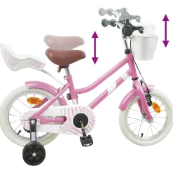 vidaXL Kinderfiets 12 Inch voor 2-4 jaar oud Lichtroze