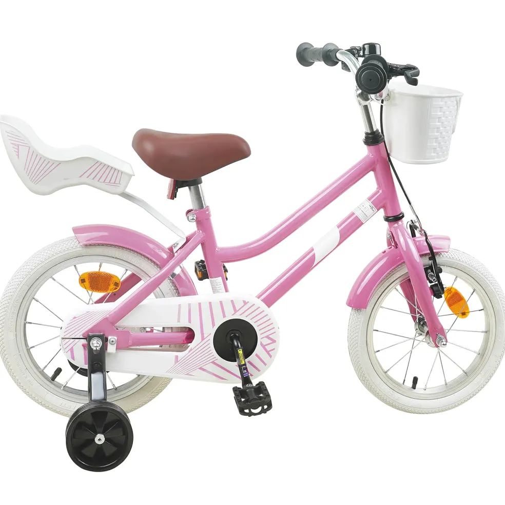 vidaXL Kinderfiets 12 Inch voor 2-4 jaar oud Lichtroze