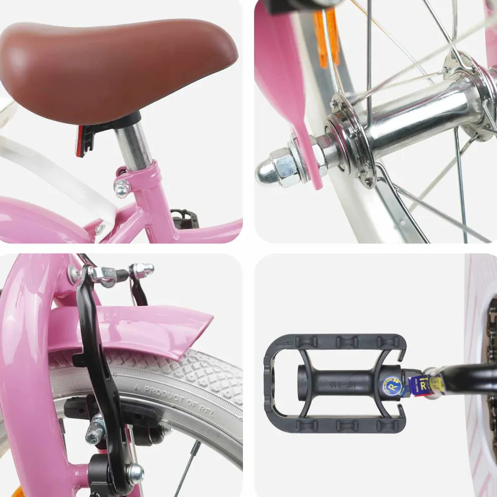vidaXL Kinderfiets 12 Inch voor 2-4 jaar oud Lichtroze