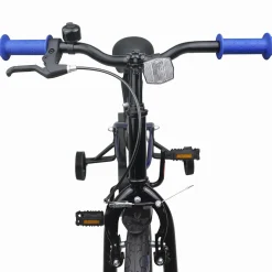 vidaXL Kinderfiets 16 Inch voor 4-6 jaar oud Blauw Zwart