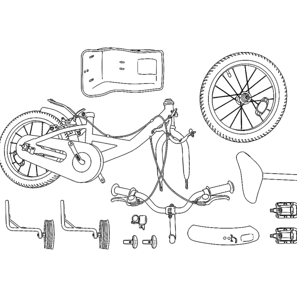 vidaXL Kinderfiets 12 Inch voor 2-4 jaar oud Wit