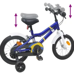 vidaXL Kinderfiets 12 Inch voor 2-4 jaar oud Blauw Wit