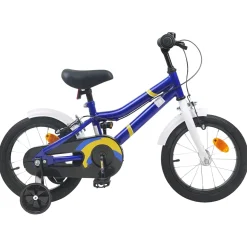 vidaXL Kinderfiets 12 Inch voor 2-4 jaar oud Blauw Wit