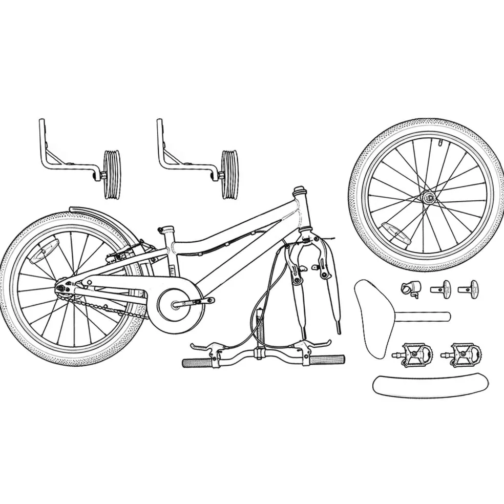 vidaXL Kinderfiets 12 Inch voor 2-4 jaar oud Zwart