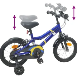 vidaXL Kinderfiets 12 Inch voor 2-4 jaar oud Zwart