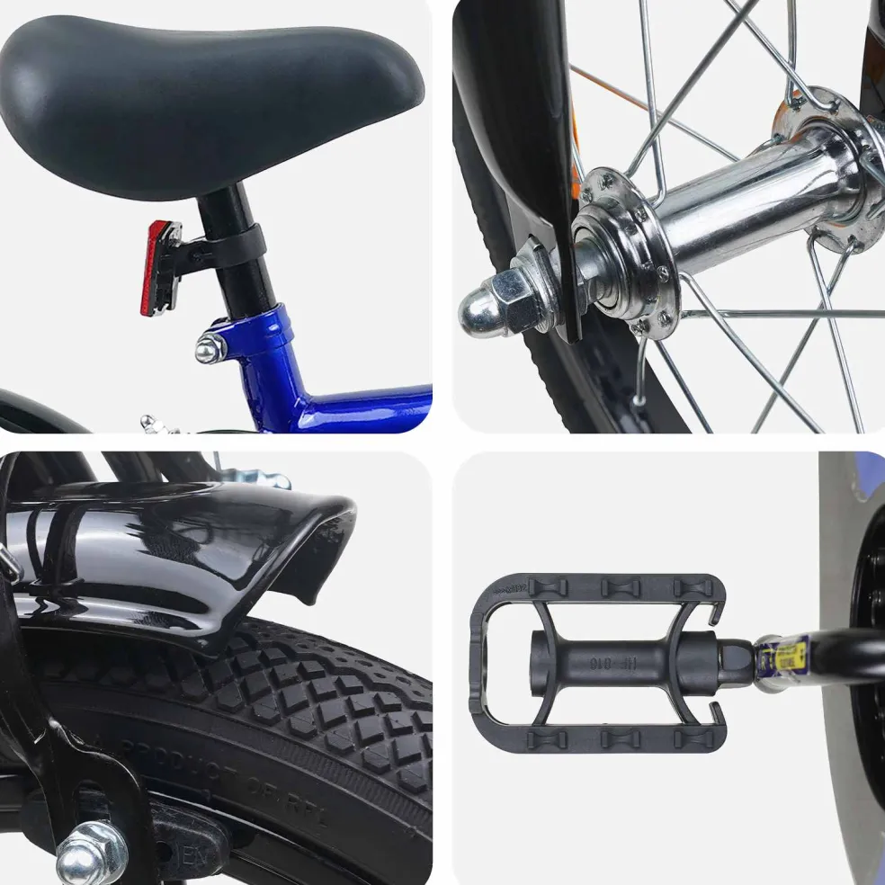 vidaXL Kinderfiets 12 Inch voor 2-4 jaar oud Zwart