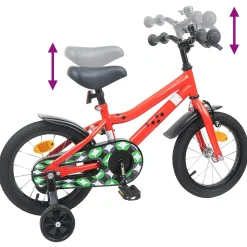 vidaXL Kinderfiets 12 Inch voor 2-4 jaar oud Rood