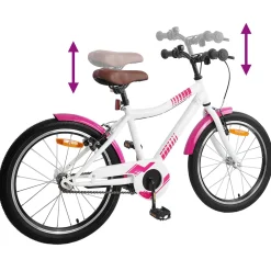 vidaXL Kinderfiets 18 Inch voor 5-7 jaar Roze