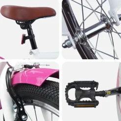vidaXL Kinderfiets 18 Inch voor 5-7 jaar Roze