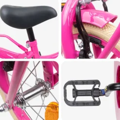 vidaXL Kinderfiets 12 Inch voor 2-4 jaar oud Donkerroze