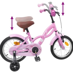 vidaXL Kinderfiets 12 Inch voor 2-4 jaar oud Lichtroze