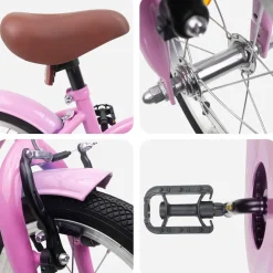 vidaXL Kinderfiets 12 Inch voor 2-4 jaar oud Lichtroze