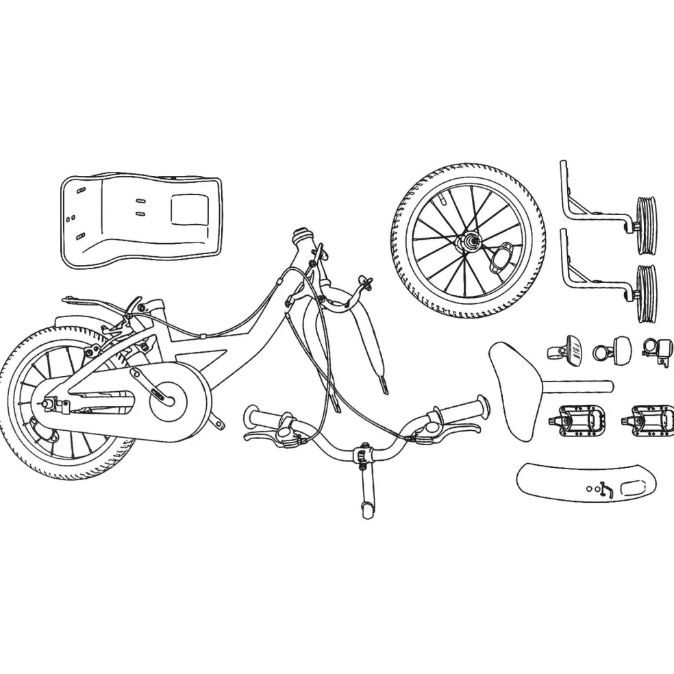 vidaXL Kinderfiets 12 Inch voor 2-4 jaar oud Wit