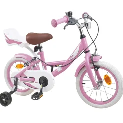 vidaXL Kinderfiets 12 Inch voor 2-4 jaar oud Lichtroze