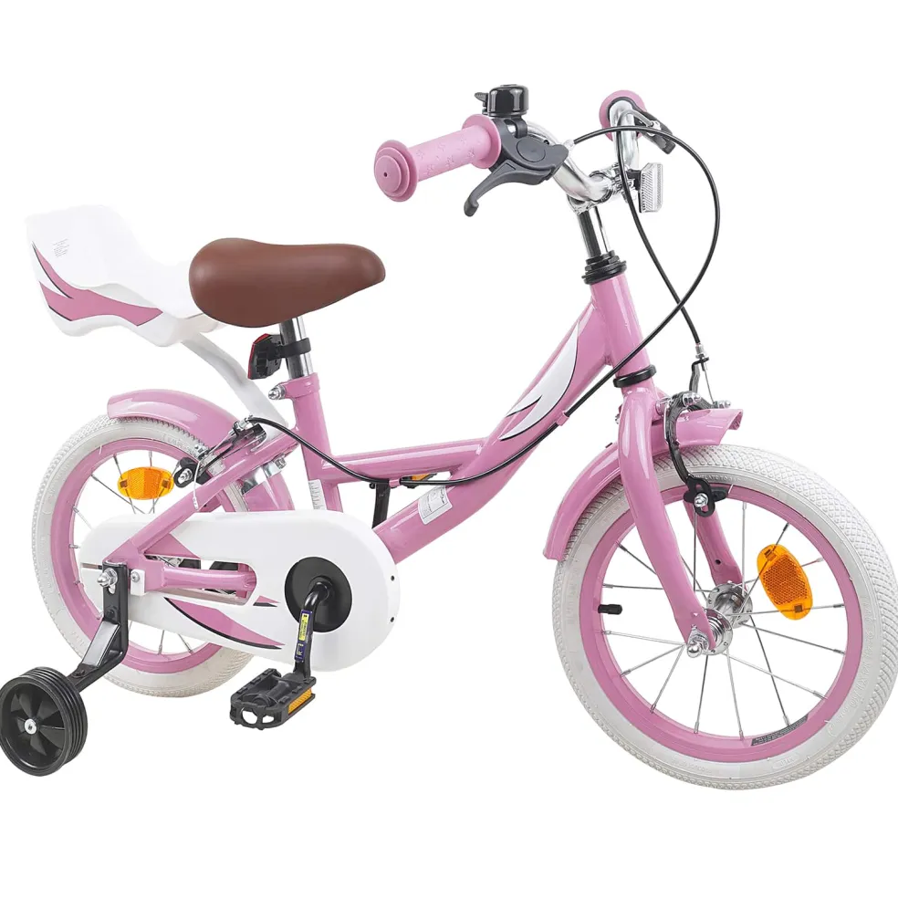 vidaXL Kinderfiets 12 Inch voor 2-4 jaar oud Lichtroze