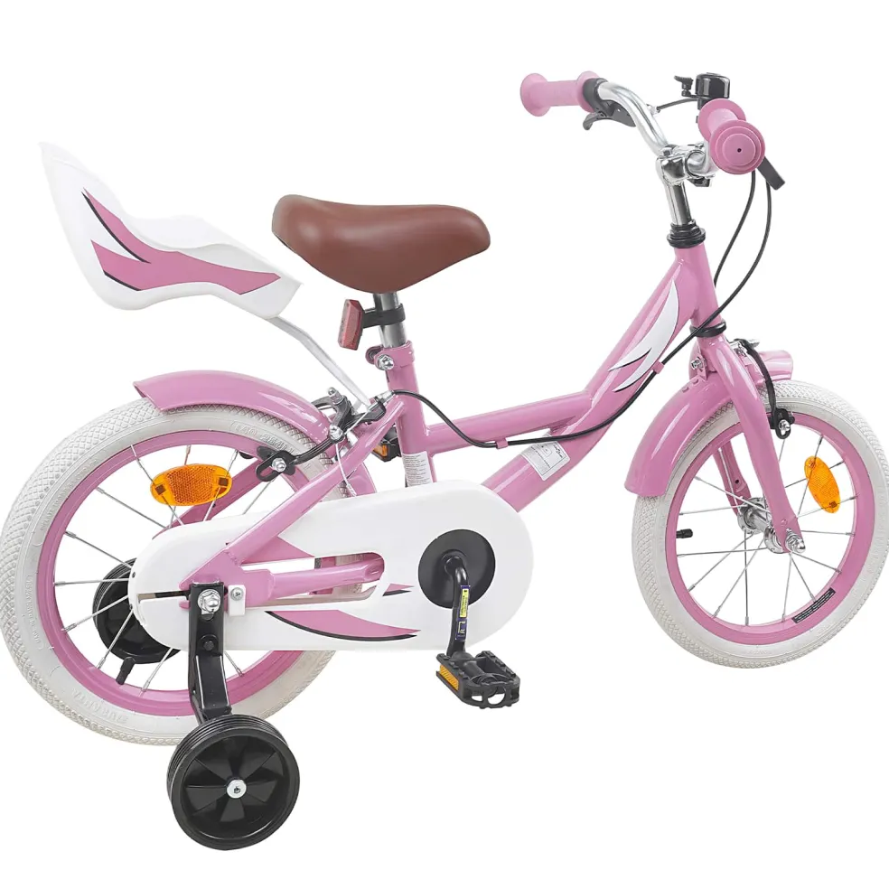 vidaXL Kinderfiets 12 Inch voor 2-4 jaar oud Lichtroze