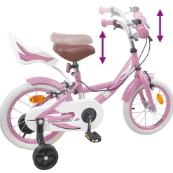 vidaXL Kinderfiets 12 Inch voor 2-4 jaar oud Lichtroze